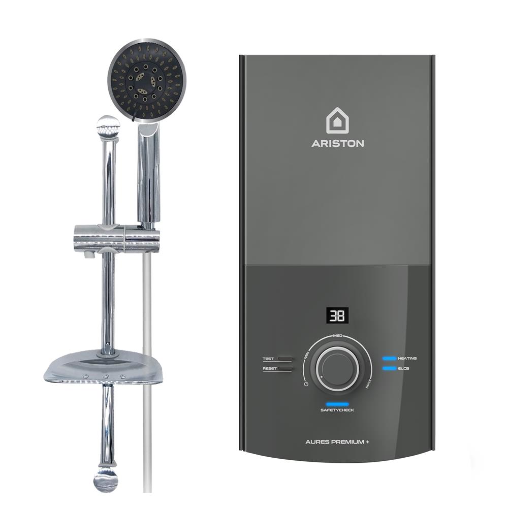 เครื่องทำน้ำอุ่น ARISTON AURES PREMIUM 4500 วัตต์ สีเทา