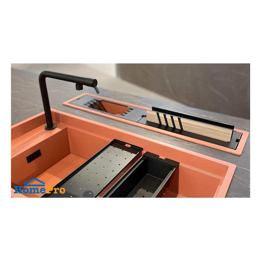 ซิงค์ฝัง 1 หลุม METRIX DIALOGO-STK83SET สีส้มอิฐ