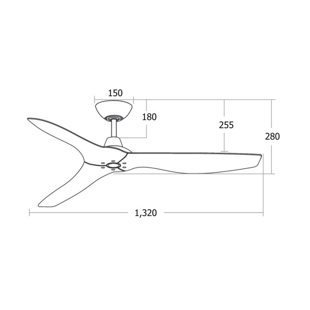 พัดลมไม่มีโคมไฟ MR.KEN 25-01891 52 นิ้ว สีดำ/น้ำตาลเข้ม