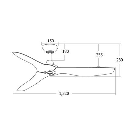 พัดลมไม่มีโคมไฟ MR.KEN 25-01891 52 นิ้ว สีดำ/น้ำตาลเข้ม_4