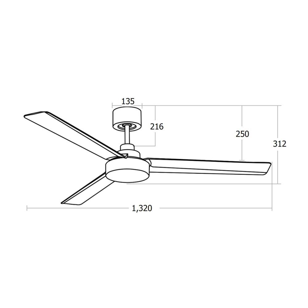 พัดลมไม่มีโคมไฟ MR.KEN 25-01898 52 นิ้ว สีเงิน