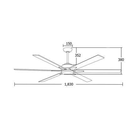 พัดลมไม่มีโคมไฟ MR.KEN 25-01902 72 นิ้ว สีน้ำตาลเข้ม_4