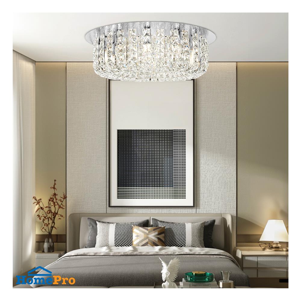 ไฟถาด L&E 01-03147 สีใส/เงิน 10 หัว