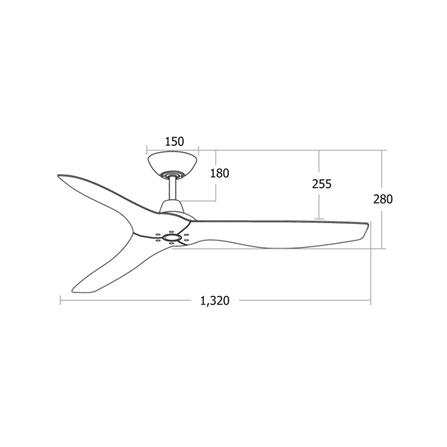 พัดลมไม่มีโคมไฟ MR.KEN 25-01887 52 นิ้ว สีขาว_4