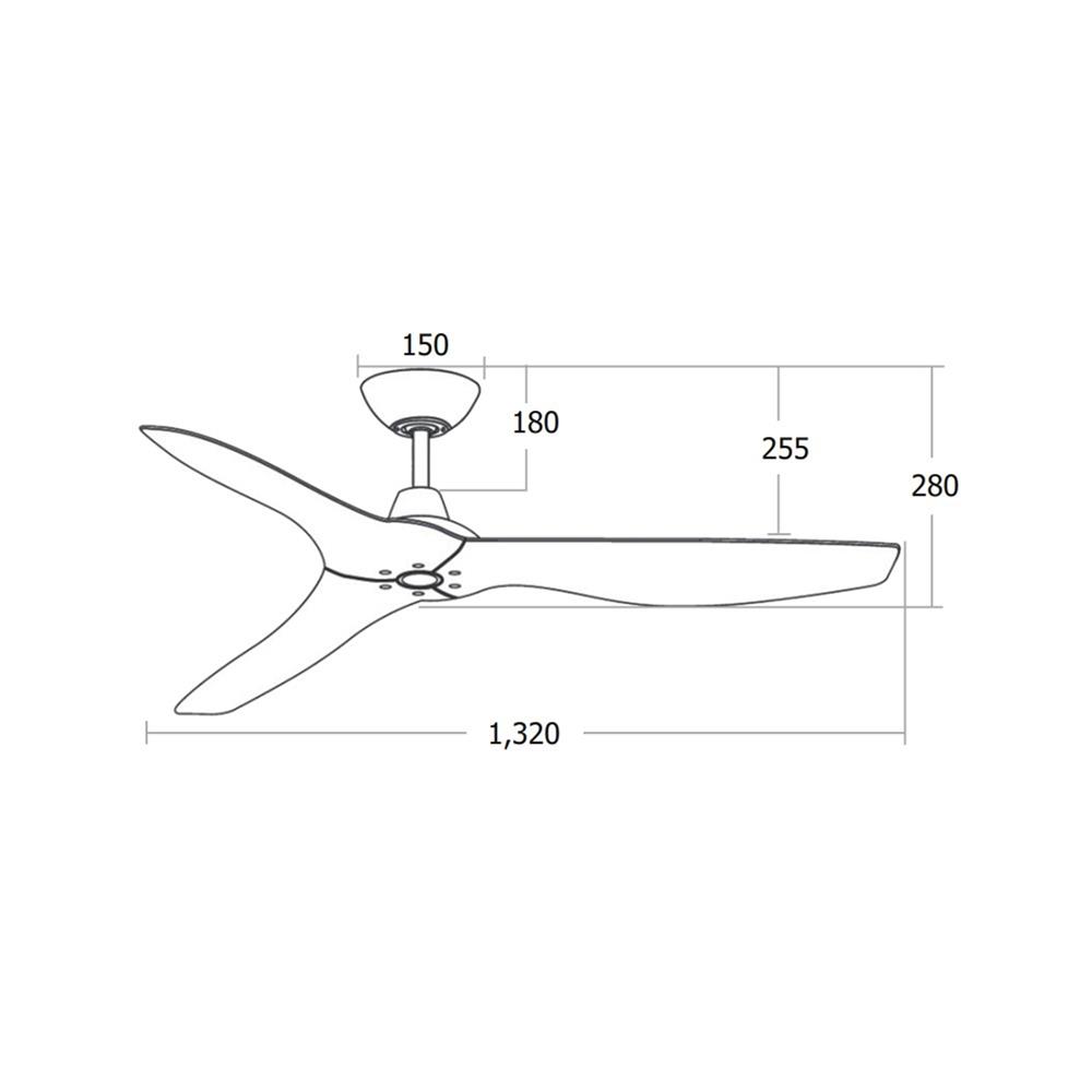 พัดลมไม่มีโคมไฟ MR.KEN 25-01889 52 นิ้ว สีดำ/น้ำตาลเข้ม