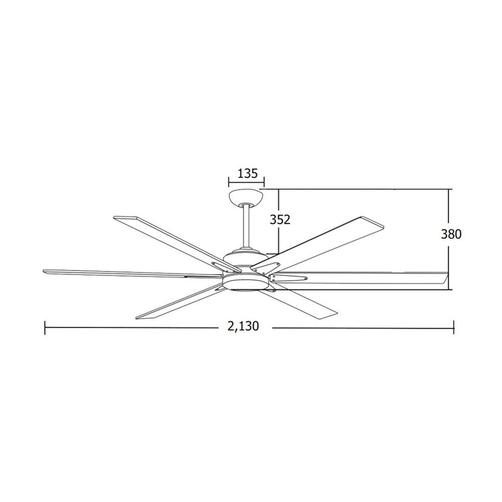 พัดลมไม่มีโคมไฟ MR.KEN 25-01905 84 นิ้ว สีขาว/น้ำตาล
