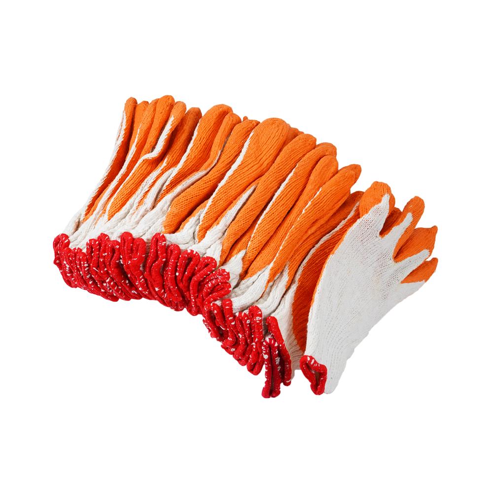 ถุงมือเคลือบยางพารา DEXZON สีส้ม (แพ็ก 1 โหล)