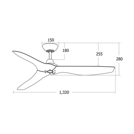 พัดลมไม่มีโคมไฟ MR.KEN 25-01888 52 นิ้ว สีดำ_4