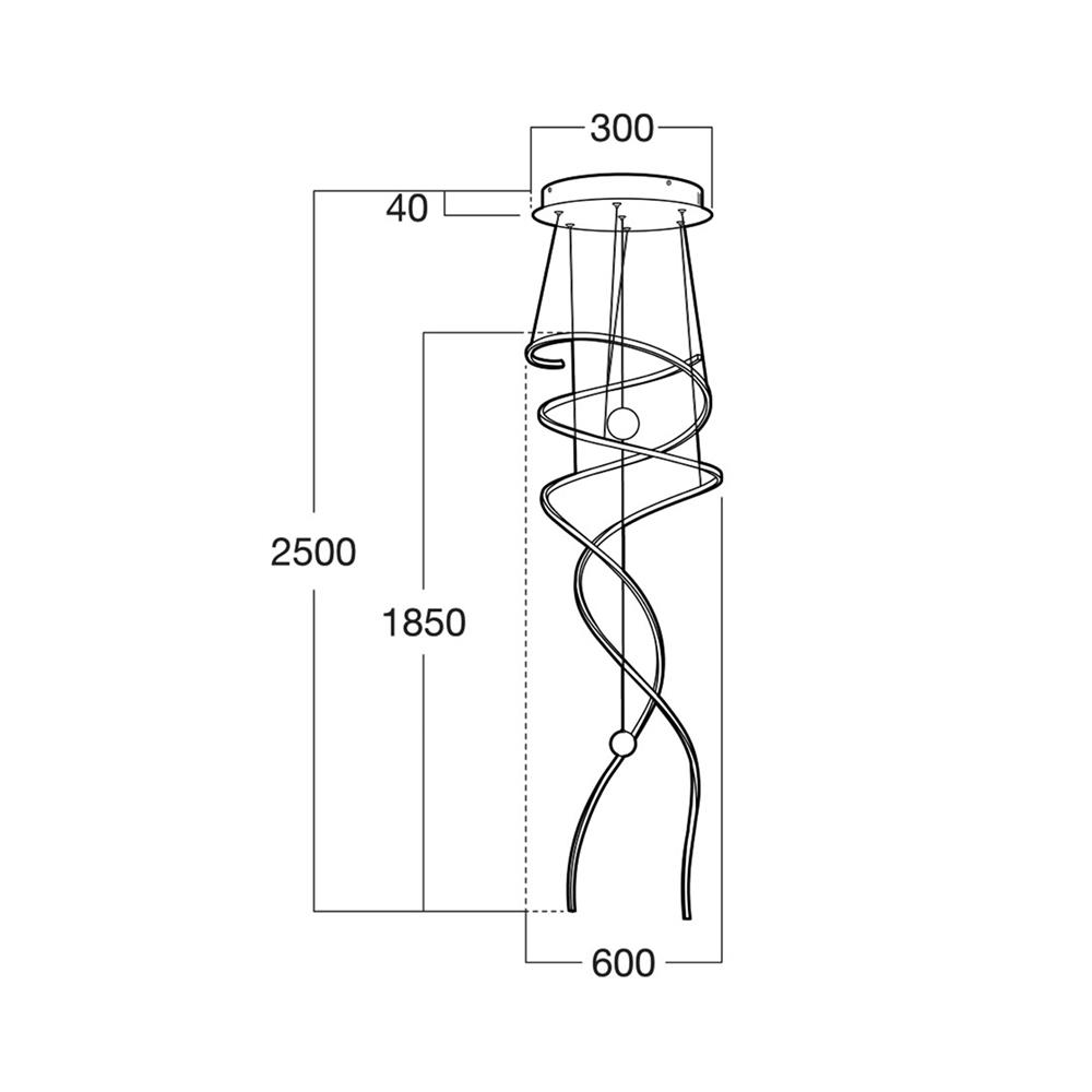 ไฟช่อ LED L&E 01-A0258 110 วัตต์ COOL WHITE สีโรสโกลด์ 1 หัว