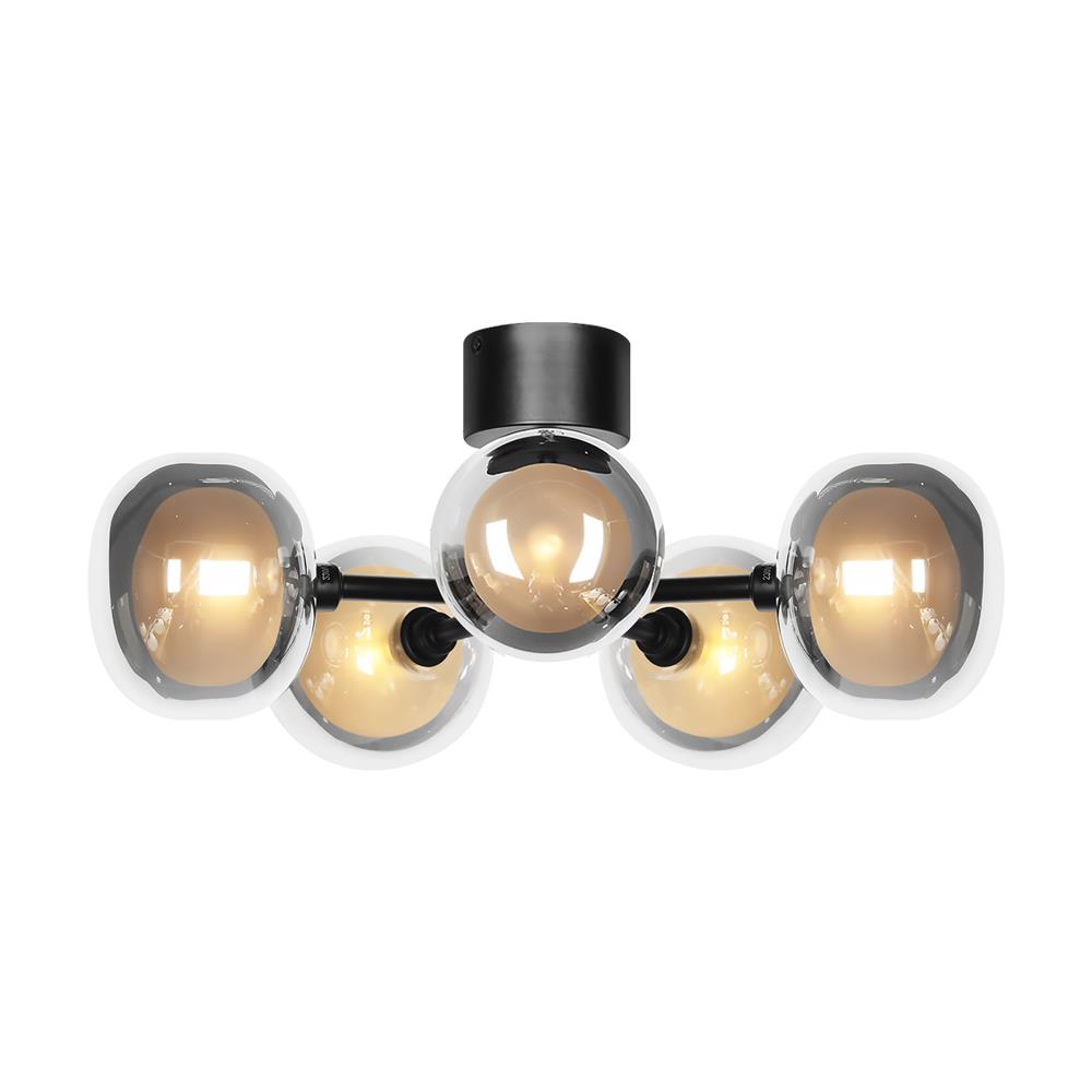 ไฟถาด L&E 01-03127 สีขาว/ดำ 5 หัว