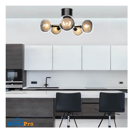 ไฟถาด L&E 01-03127 สีขาว/ดำ 5 หัว_2