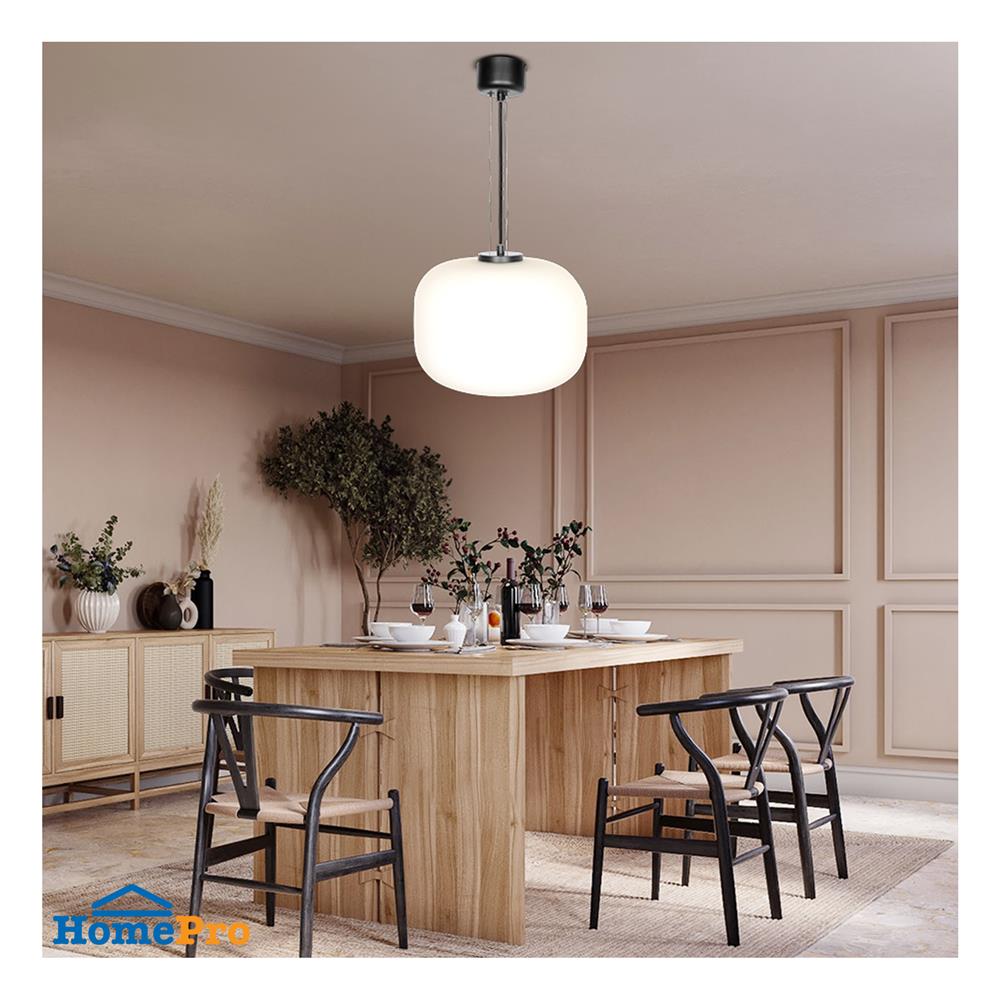 ไฟช่อ L&E 01-03124 สีขาว/ดำ 1 หัว