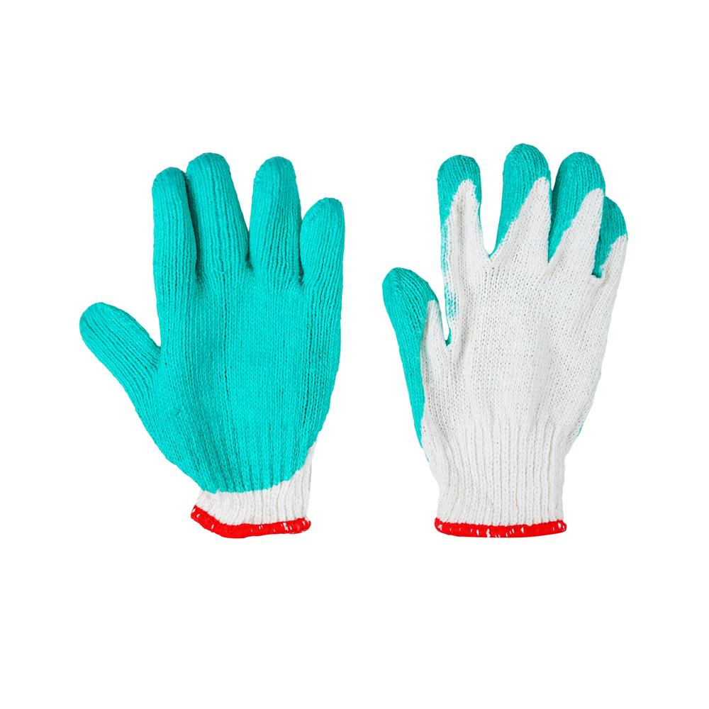 ถุงมือเคลือบยางพารา DEXZON สีเขียว (แพ็ก 1 โหล)