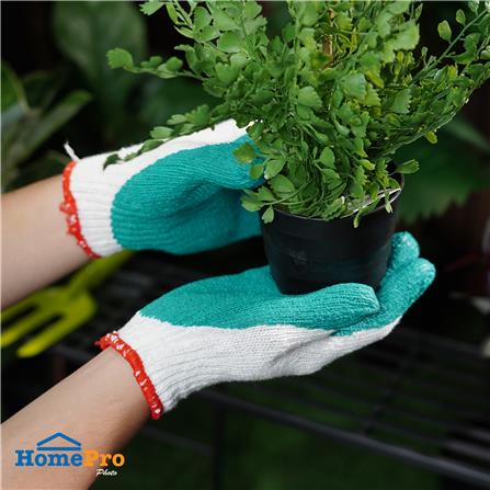 ถุงมือเคลือบยางพารา DEXZON สีเขียว (แพ็ก 1 คู่)_3