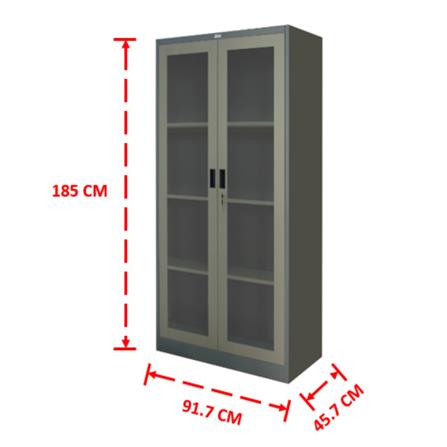 ตู้เหล็กบานเปิด WORKSCAPE ZDG-1886 สีเทา_2