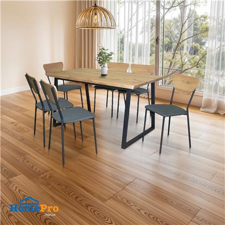 ชุดโต๊ะอาหาร 6 ที่นั่ง FURDINI ROCCO สีน้ำตาล_3