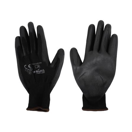 ถุงมือไนลอนเคลือบ PU DEXZON SIZE L สีดำ (แพ็ก 1 คู่)_0