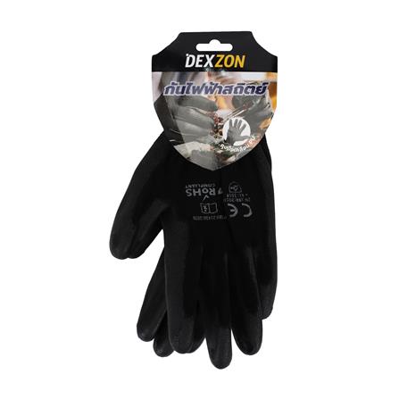 ถุงมือไนลอนเคลือบ PU DEXZON SIZE L สีดำ (แพ็ก 1 คู่)_1