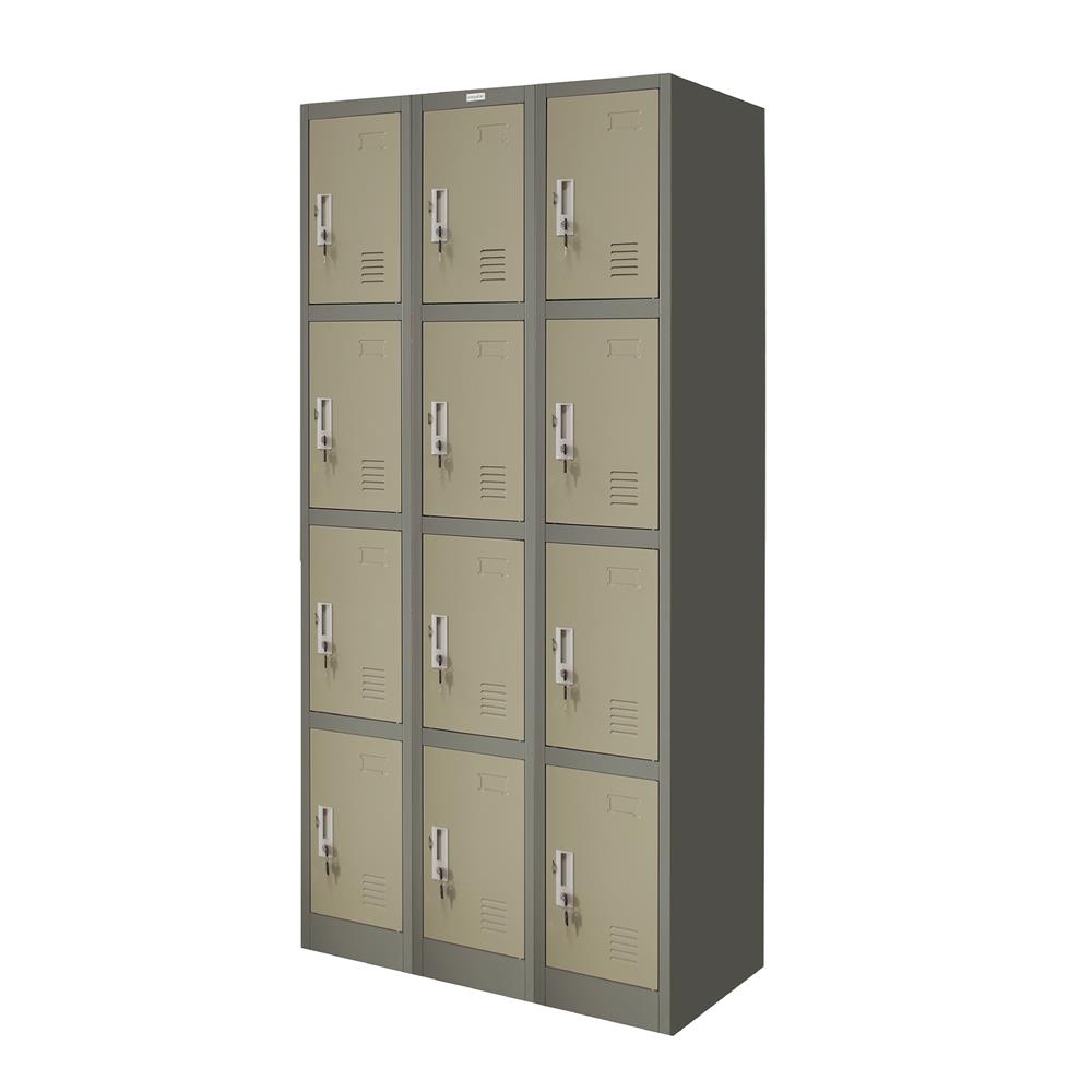 ตู้ล็อกเกอร์ 12 ประตู WORKSCAPE ZLK-6112LOCKER สีเทา