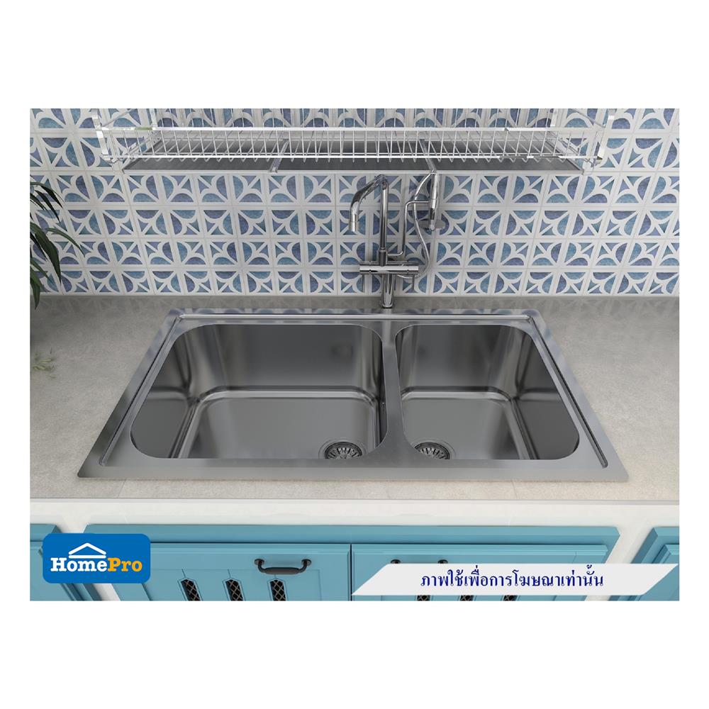 ซิงค์ฝัง 2 หลุม SMEG LG862-2 เงิน