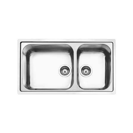 ซิงค์ฝัง 2 หลุม SMEG LG862-2 เงิน_0