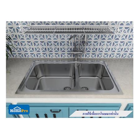 ซิงค์ฝัง 2 หลุม SMEG LG862-2 เงิน_1