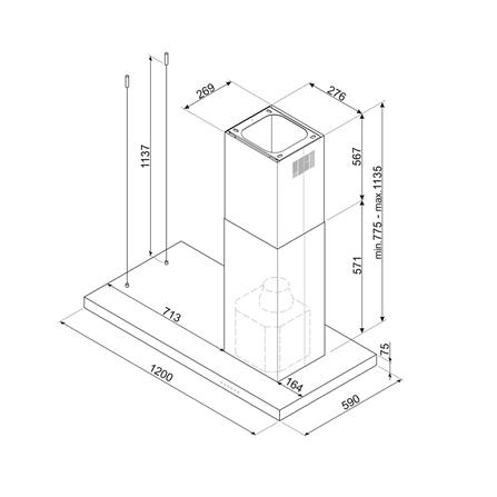 เครื่องดูดควันกลางห้อง SMEG KLTI12L4MB 120 ซม._4