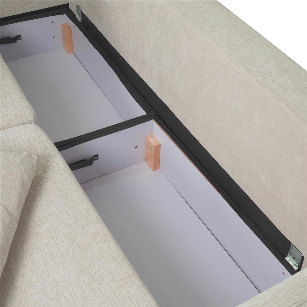 โซฟาเบด 3 ที่นั่ง BENETTA CREEMA สีน้ำตาลอ่อน