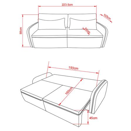 โซฟาเบด 3 ที่นั่ง BENETTA CREEMA สีน้ำตาลอ่อน_13