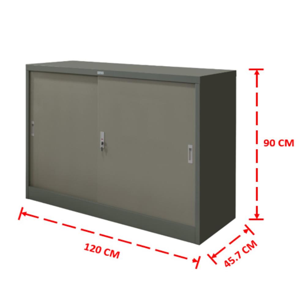 ตู้เหล็กบานเลื่อนทึบ WORKSCAPE ZDO-314 สีเทา