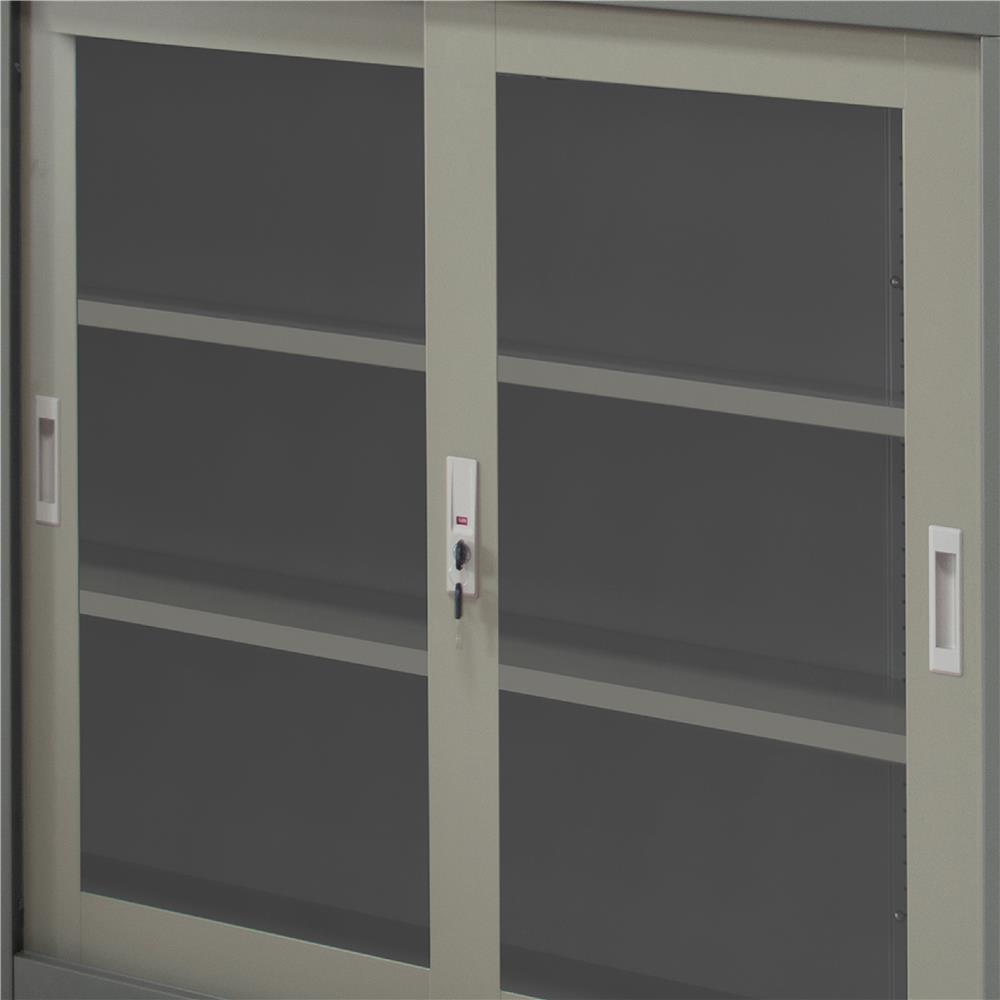 ตู้เหล็กบานเลื่อนกระจก WORKSCAPE ZDG-323 สีเทา