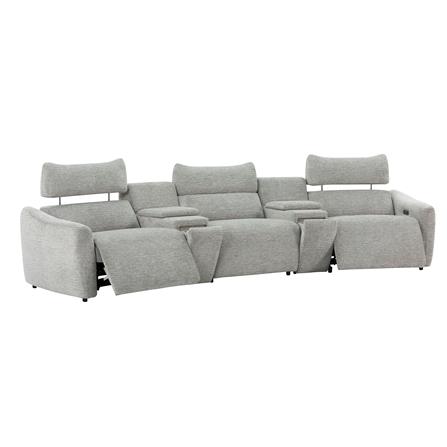 เก้าอี้ปรับนอนไฟฟ้า 3 ที่นั่ง BENETTA SERENADE สีเทา_1