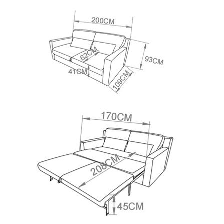 โซฟาเบด 3 ที่นั่ง BENETTA PANDORA สีเทาอ่อน_9