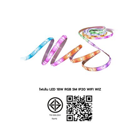 ไฟเส้น LED WIZ RGBIC MULTI-COLOR GRADIENT TYPE-C 18 วัตต์ 5 เมตร RGB_8