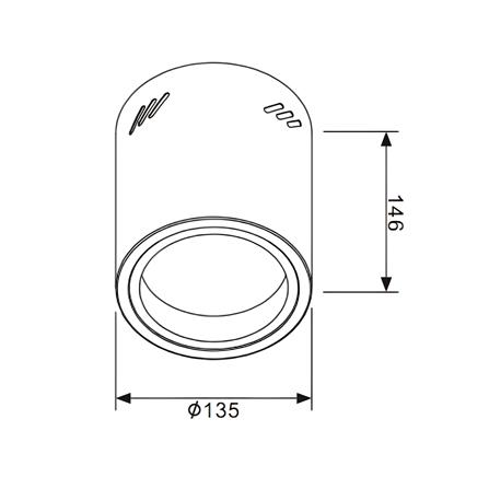 ดาวน์ไลท์ SYLVANIA BRAVO CYLINDER 4 นิ้ว สีดำ กลม_5