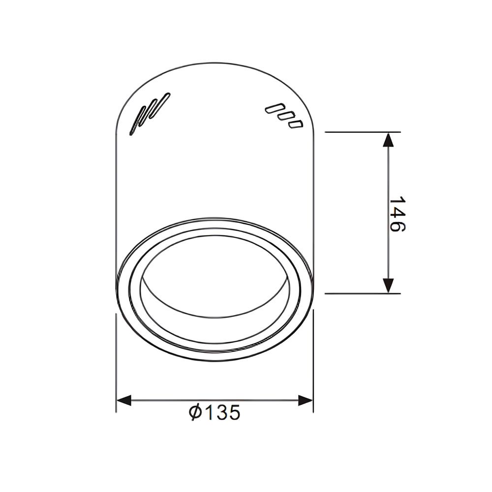 ดาวน์ไลท์ SYLVANIA BRAVO CYLINDER 4 นิ้ว สีขาว กลม