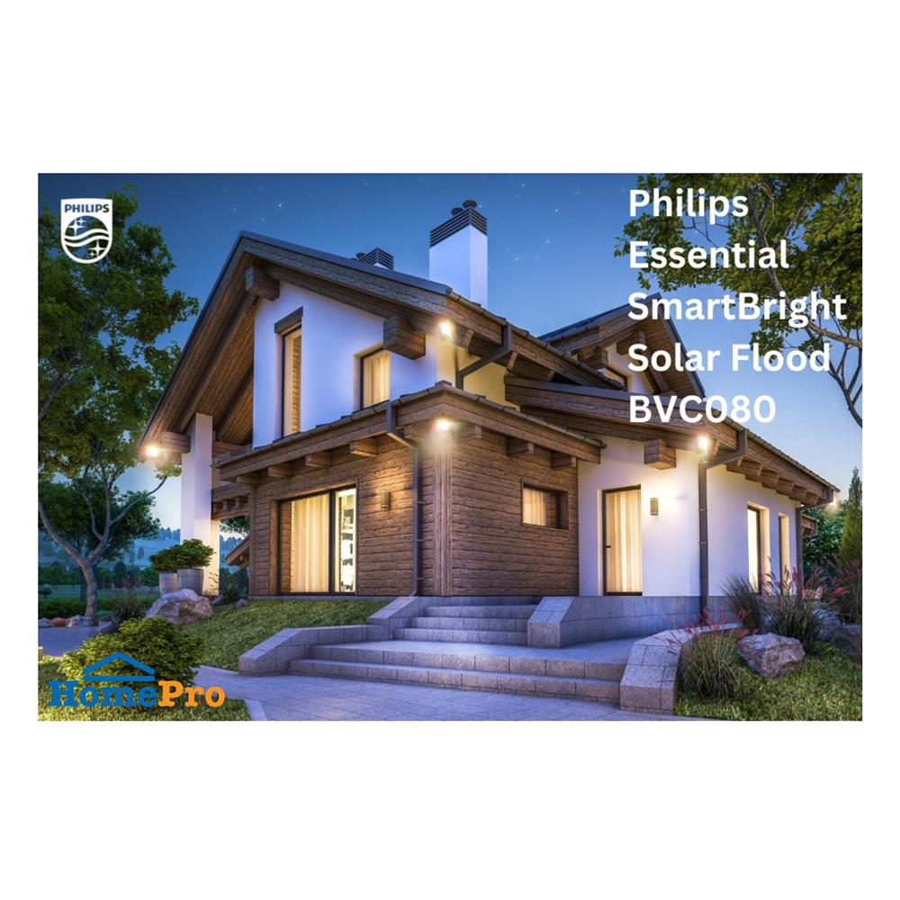 สปอตไลท์ SOLAR PHILIPS BVC080 MN 60 วัตต์ WARM WHITE สีเทา/ดำ
