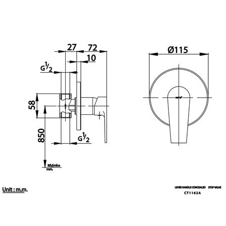วาล์วฝังกำแพง COTTO CT1162A_1