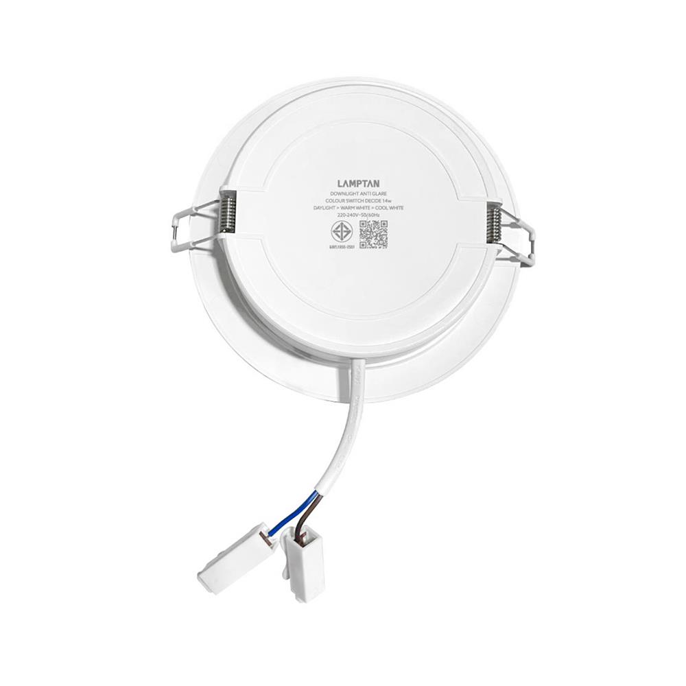 ดาวน์ไลท์ LED LAMPTAN DECIDE2 5.6 นิ้ว 14 วัตต์ DAYLIGHT/COOL WHITE/WARM WHITE สีขาว