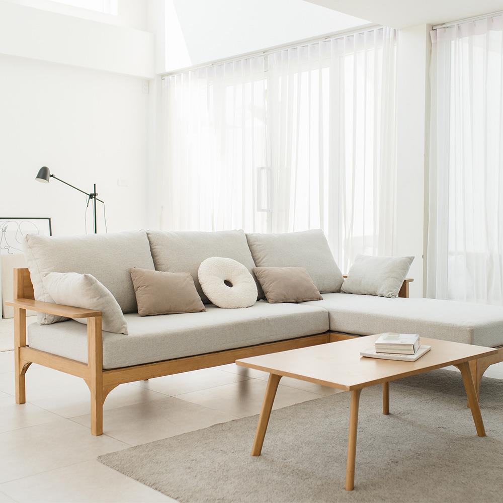 โซฟาเข้ามุมขวา YKS BALEEN สีเบจ