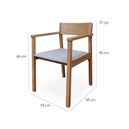 เก้าอี้ห้องอาหาร YKS BALEEN 8859275801711 สีโอ๊ค_2