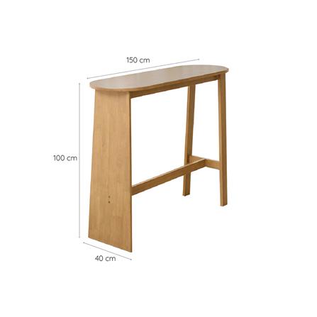 โต๊ะบาร์ YKS BOBA 8859275802084 150 ซม. สีโอ๊ค_3