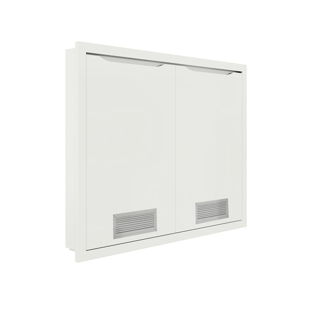 บานซิงค์คู่เกล็ดผสม MJ ECO 86x66 ซม. สี OFF WHITE