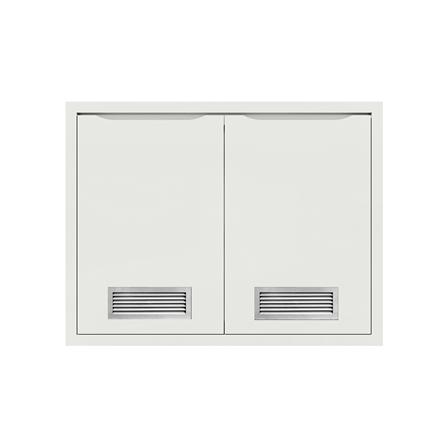 บานซิงค์คู่เกล็ดผสม MJ ECO 86x66 ซม. สี OFF WHITE_0