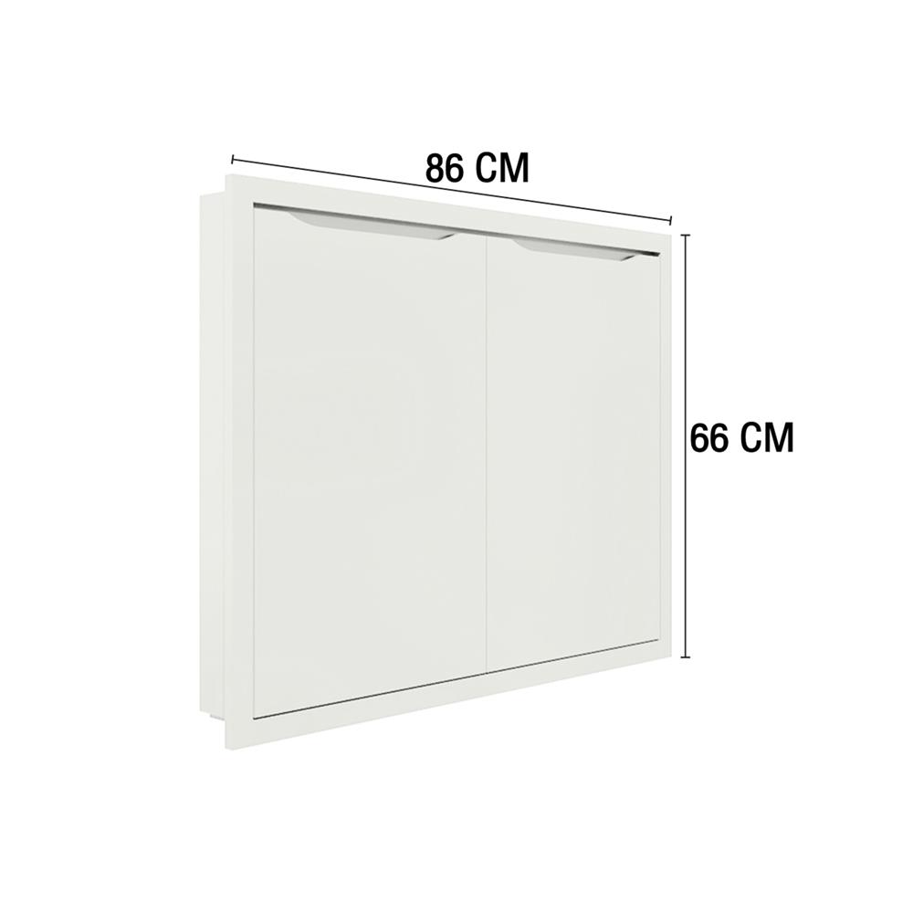 บานซิงค์คู่ MJ ECO 86x66 ซม. สี OFF WHITE