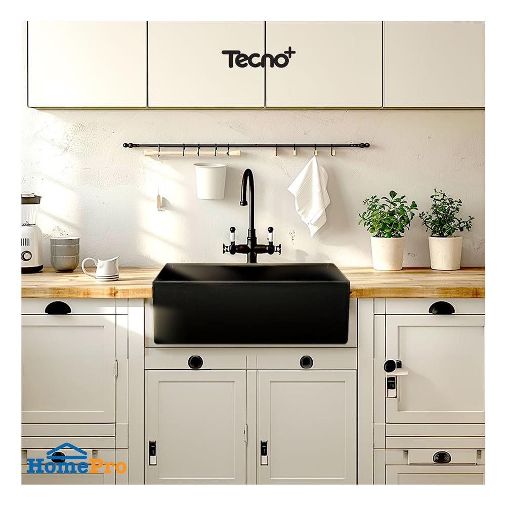 ซิงค์ฝัง 1 หลุม TECNOPLUS TNP 761457 CB สีดำ