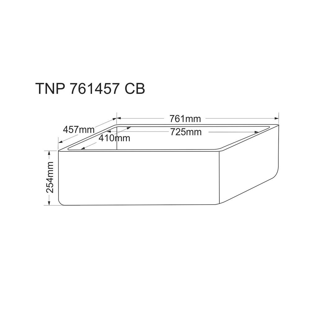ซิงค์ฝัง 1 หลุม TECNOPLUS TNP 761457 CB สีดำ