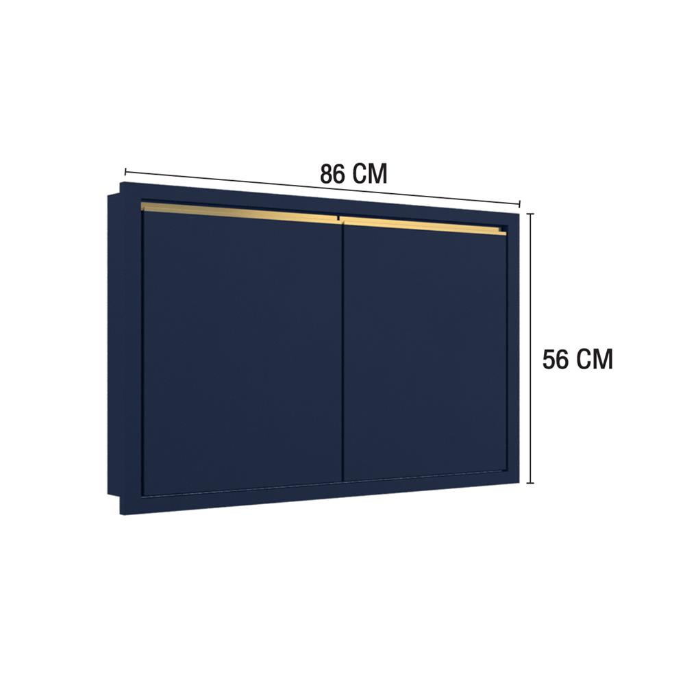 บานใต้เตา MJ ETERNITY 86x56 ซม. สี PACIFIC BLUE V2