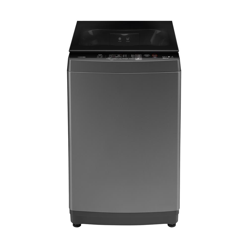 เครื่องซักผ้าฝาบน TOSHIBA AW-DUM1600LT(SG) PCR 15 กก. 680RPM อินเวอร์เตอร์ สีเงิน