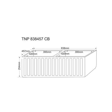 ซิงค์ฝัง 2 หลุม TECNOPLUS 838457 CB BK CE 83.8 ซม. สีดำ_4